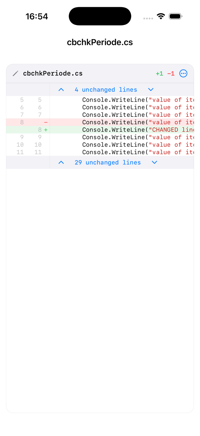 Code review and diff in Cerulean