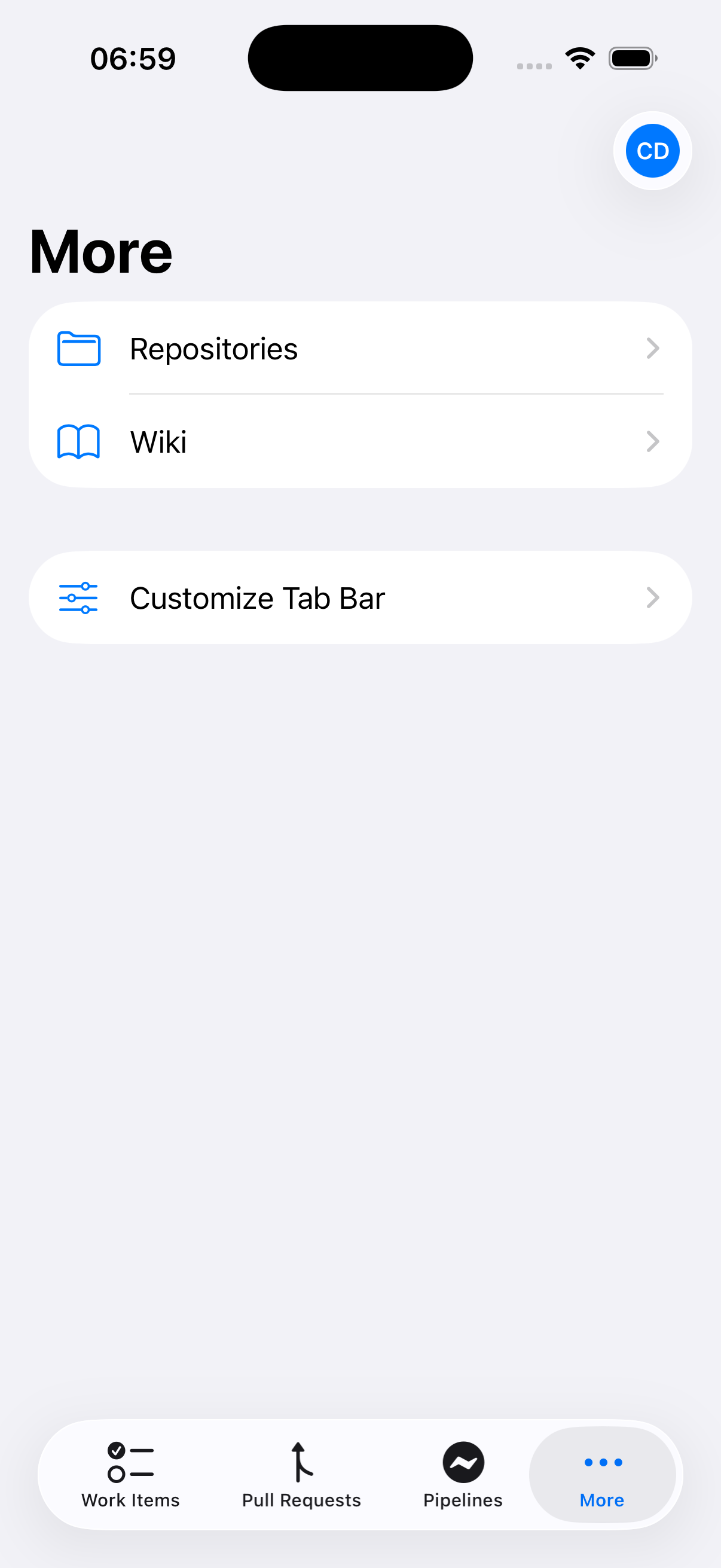 Customizable navigation in Cerulean on iPhone