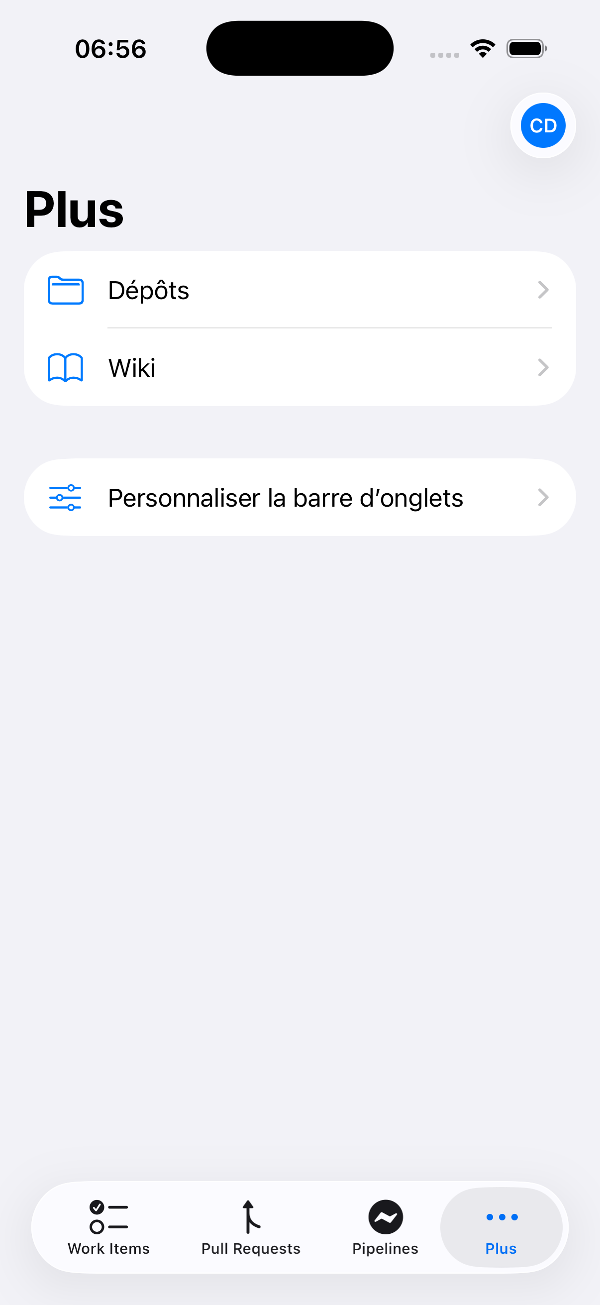 Navigation personnalisable dans Cerulean sur iPhone