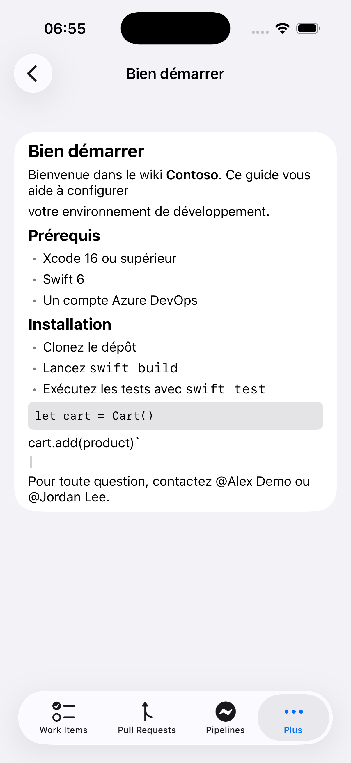 Wiki dans Cerulean sur iPhone